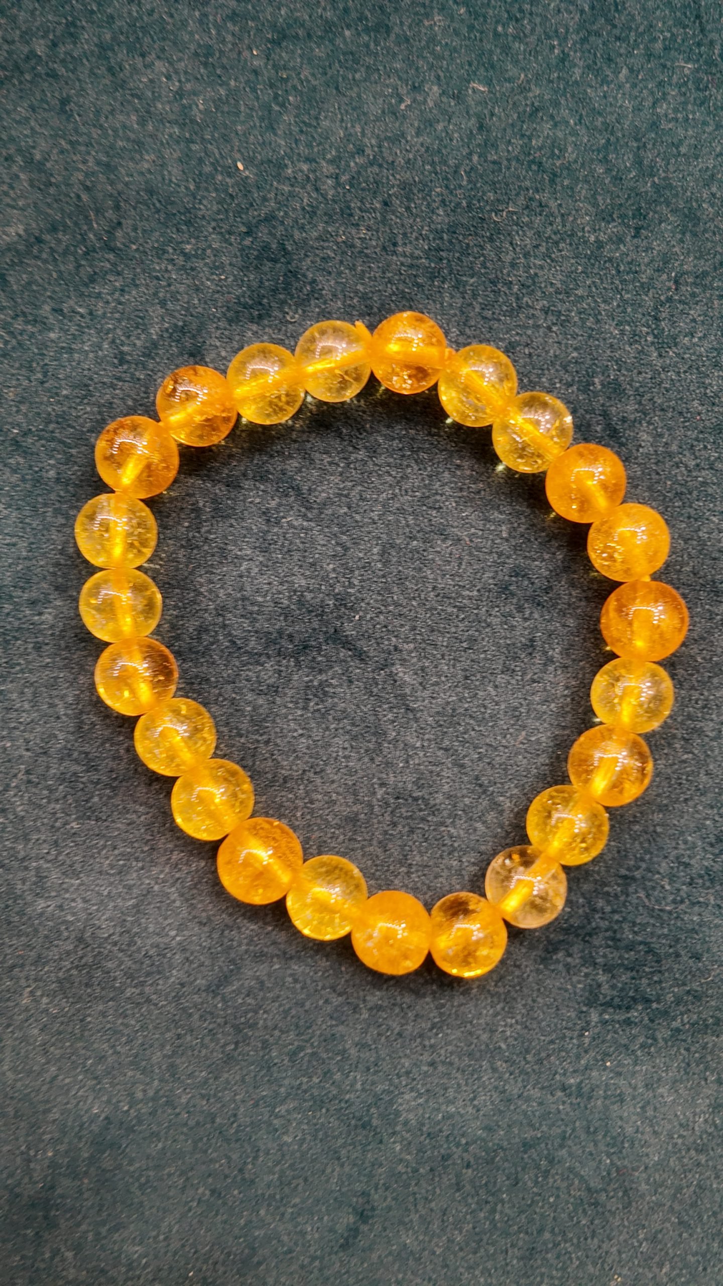 Natural Yellow Citrine Crystal Bracelet with Lab Certificate