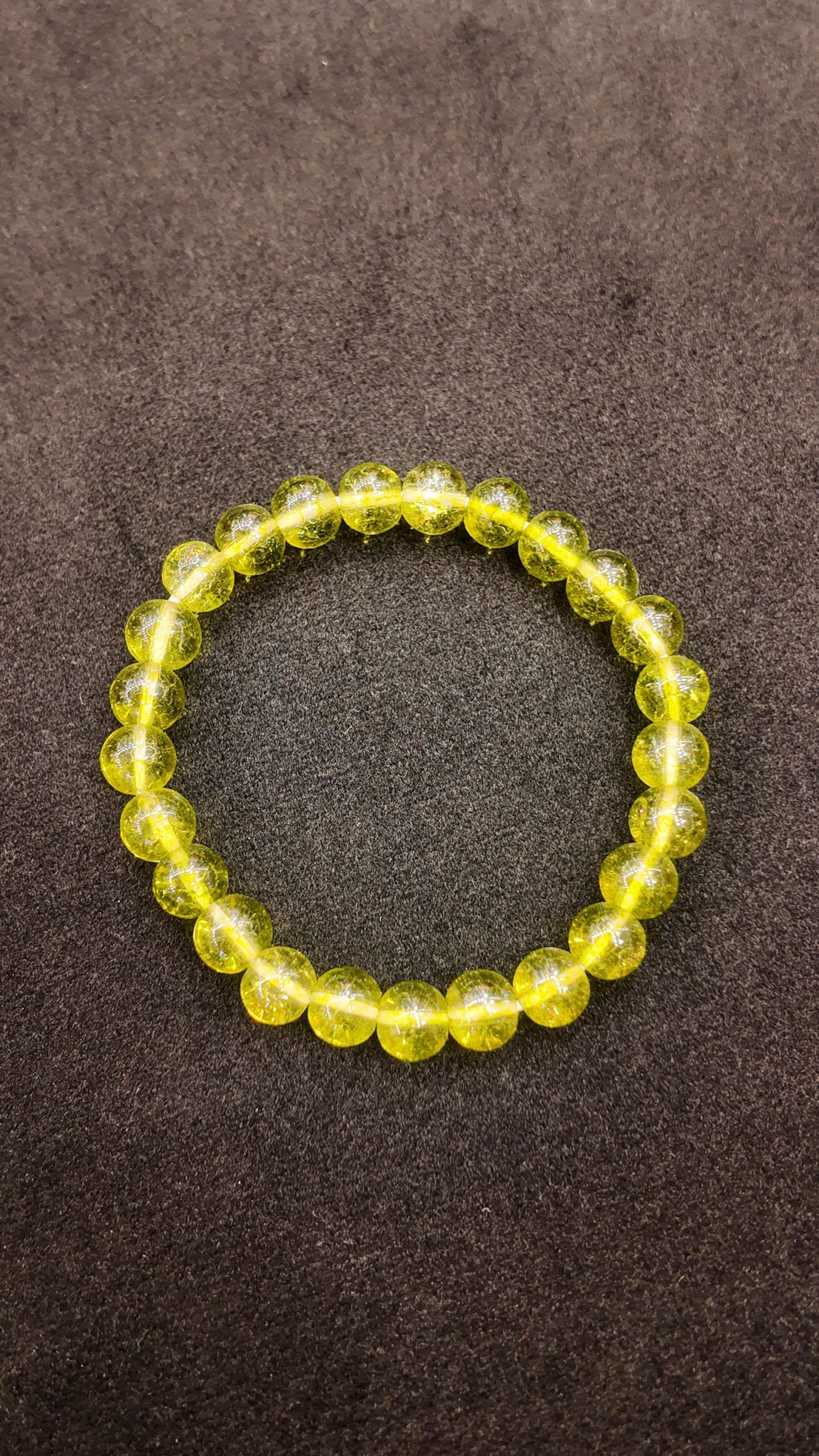 Natural Yellow Citrine Beaded Stretch Bracelet – Unisex