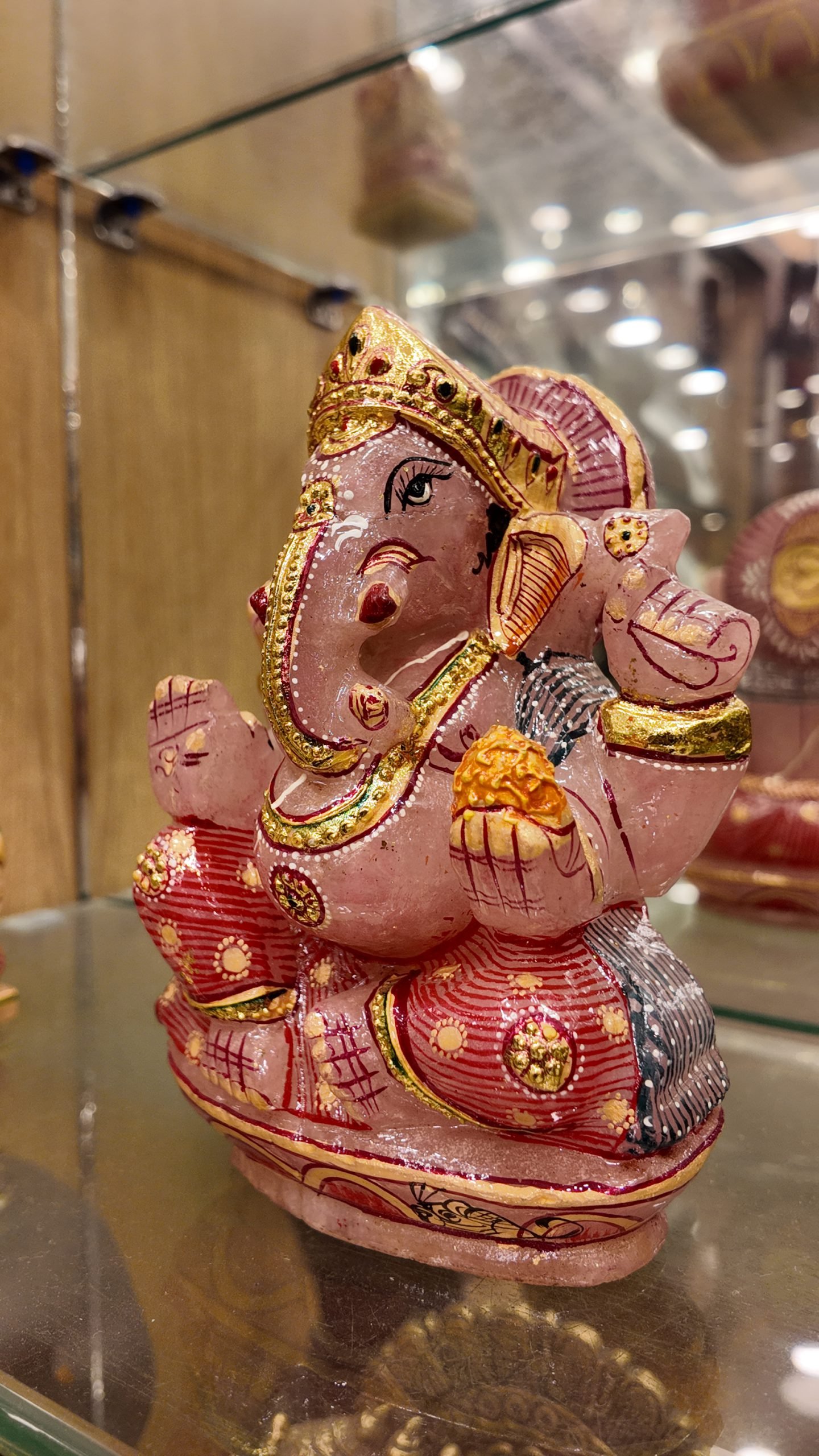 Rose Quartz Ganesha Sculpture