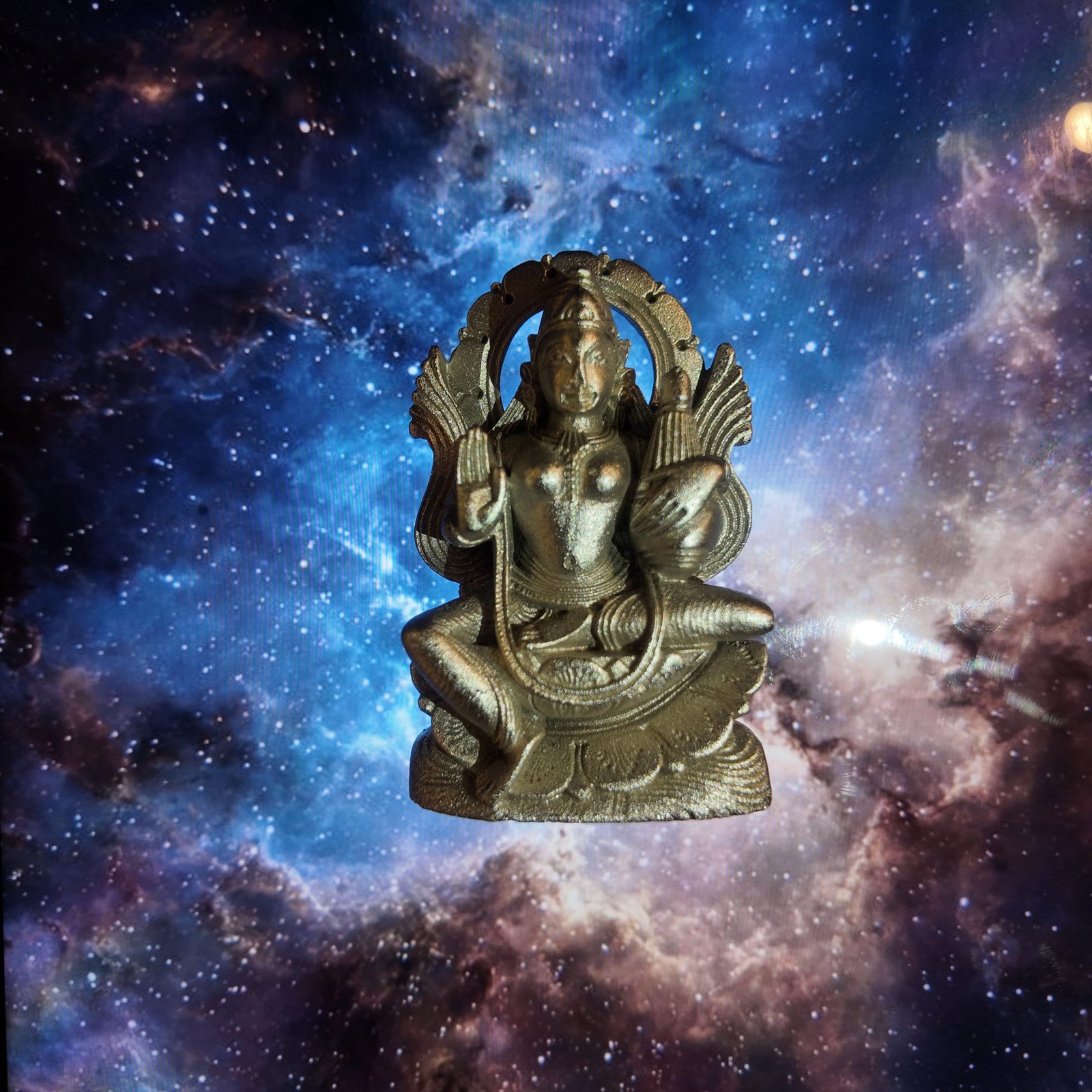 Lakshmi Solid Brass Statue - Image 2