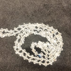 Sphatik Mala – Button Shape, Diamond Cut