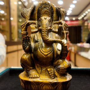 Golden Brass Ganesha Statue